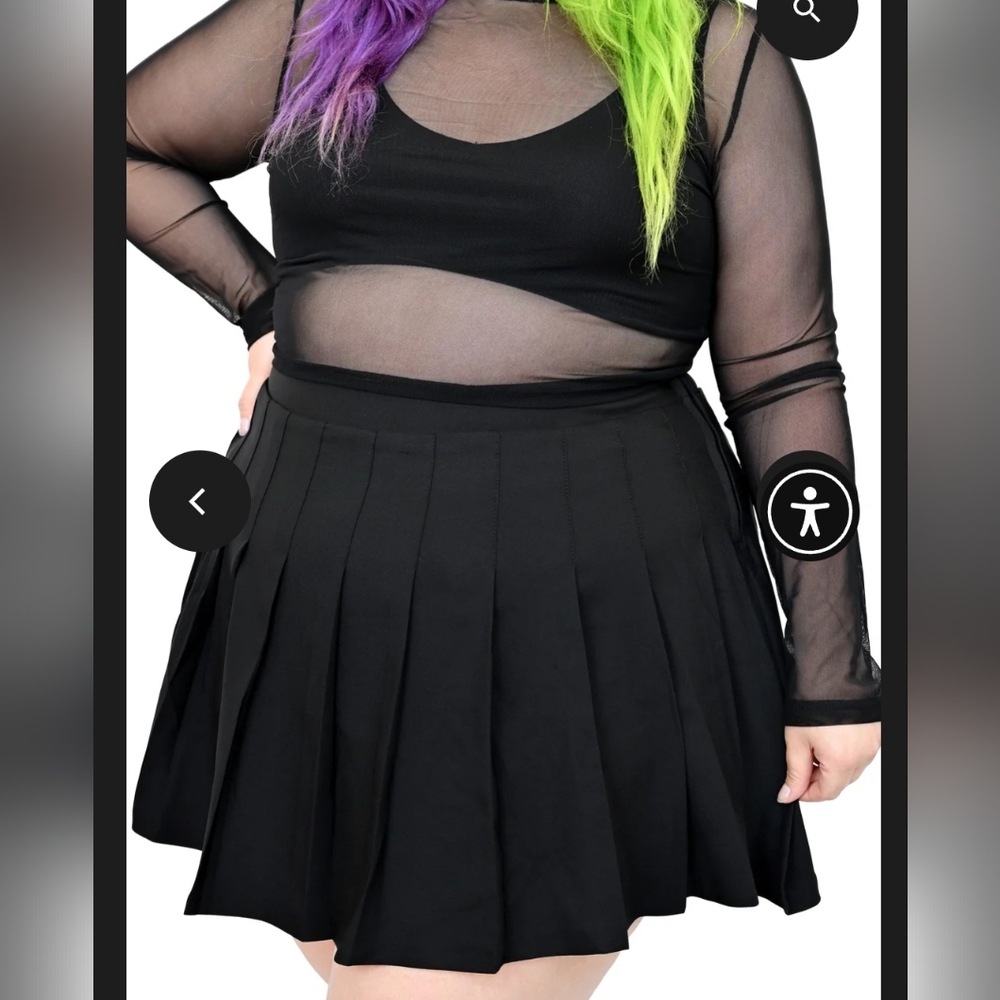 Gogo Pleated Mini Skirt w/ Builtin shorts